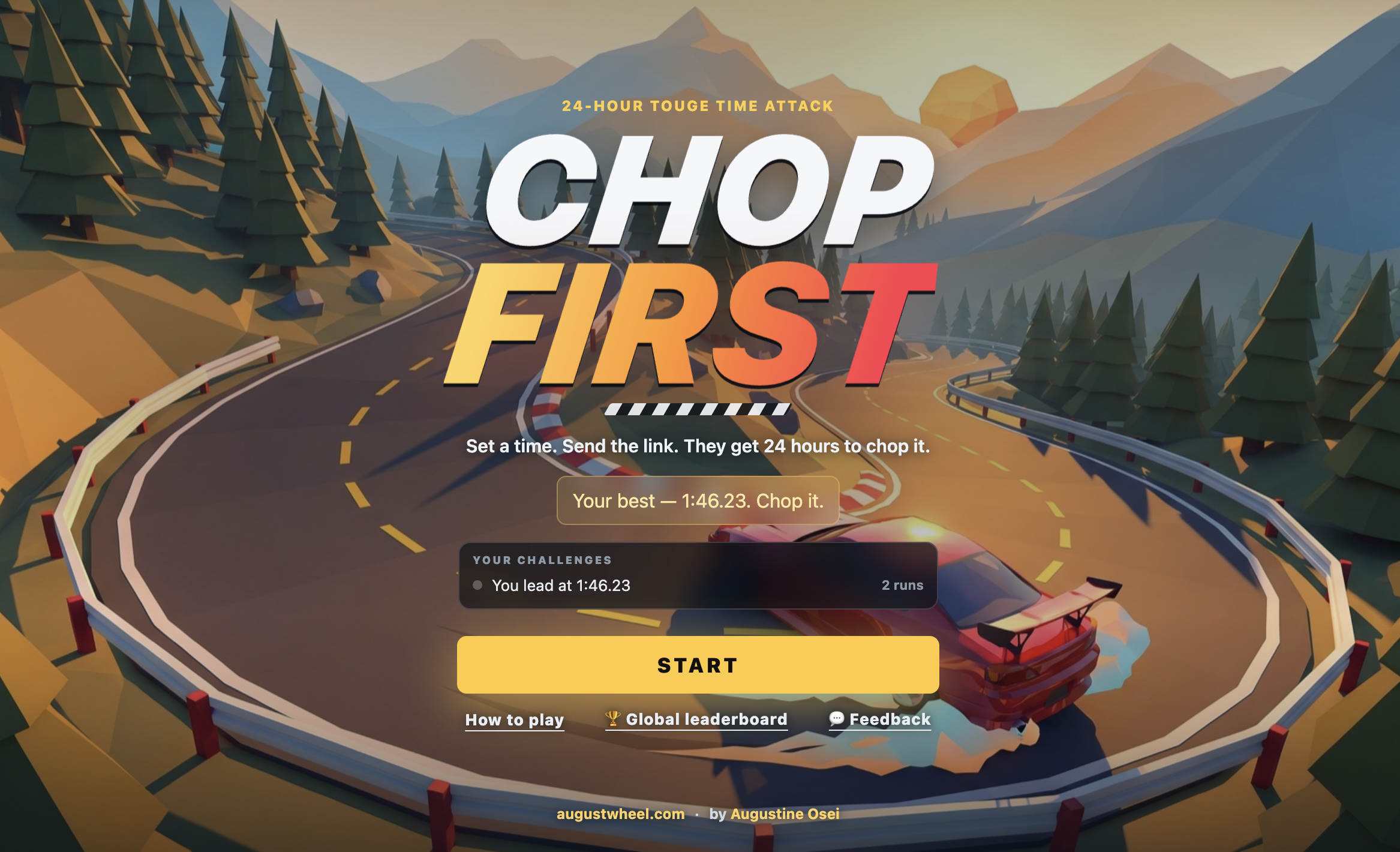 CHOP FIRST Is Live: A Free Browser Racing Game Made with Claude’s Fable 5